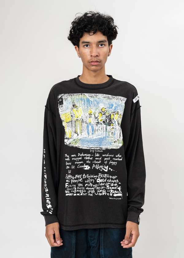希少　kidill SEDITIONARIES LONG SLEEVE T Kidill Seditionaries Long Sleeve T-Shirt - Black | Garmentory