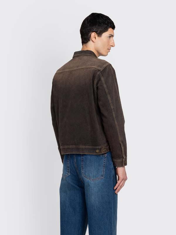 Carter Young Overdyed Denim Arch Jacket - Brown | Garmentory