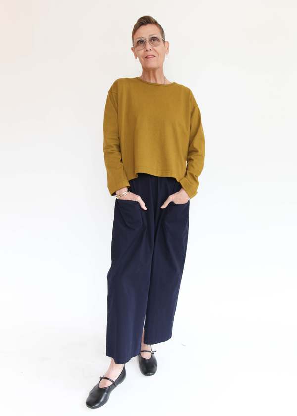 Bryn Walker Long Sleeve Crop Crew Shirt
