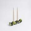 Dar Proyectos Wavy Gemstone Candelabra - Serpentine Green - Thumbnail 2