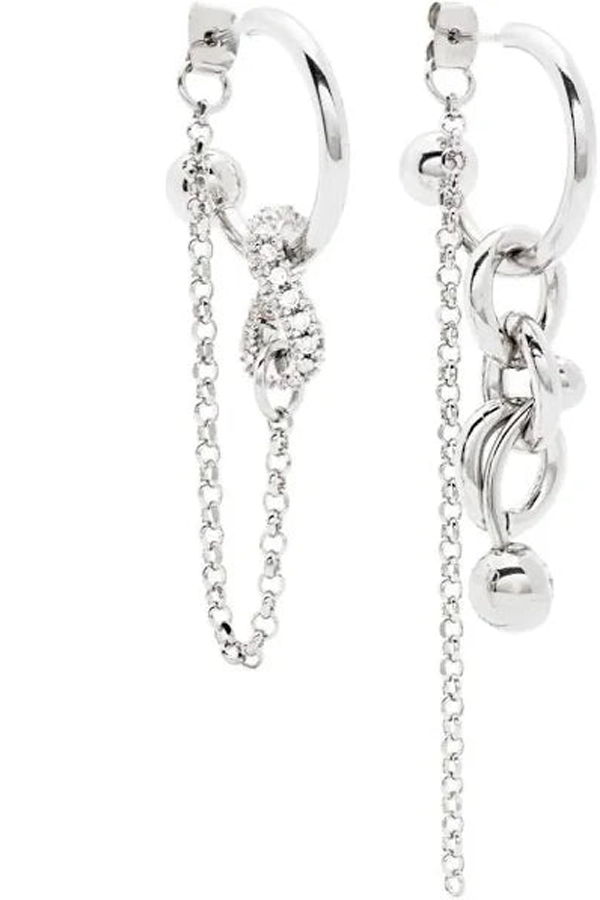 Justine Clenquet Abel Pearl Earrings - Silver