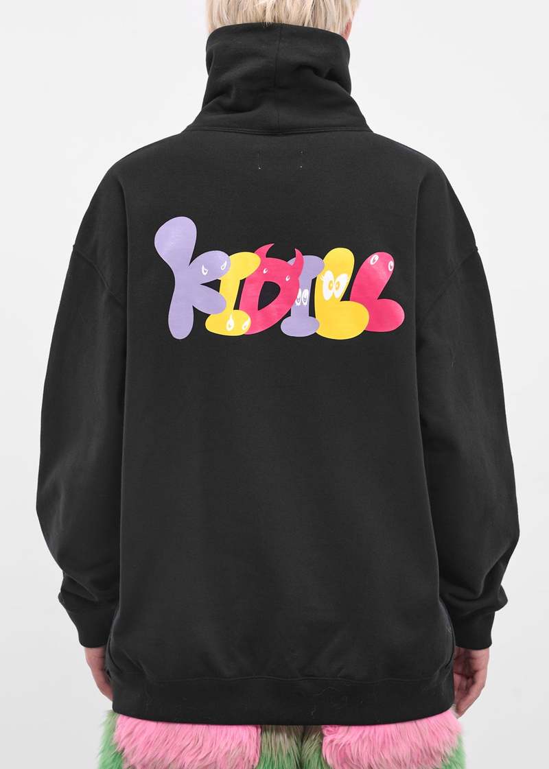 Kidill Punk Girl Raglan Pullover Sweatshirt - Pink