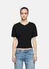 EB Denim Henry V-Neck Tee - Black - Thumbnail 1