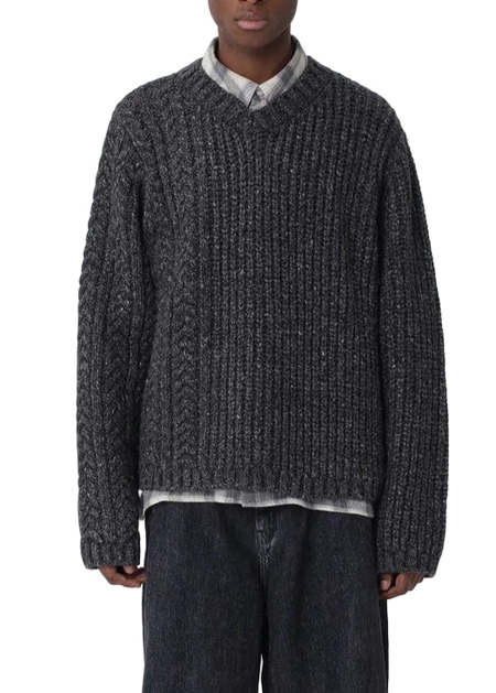Iggy NYC Cable Knit Sweater - Navy | Garmentory