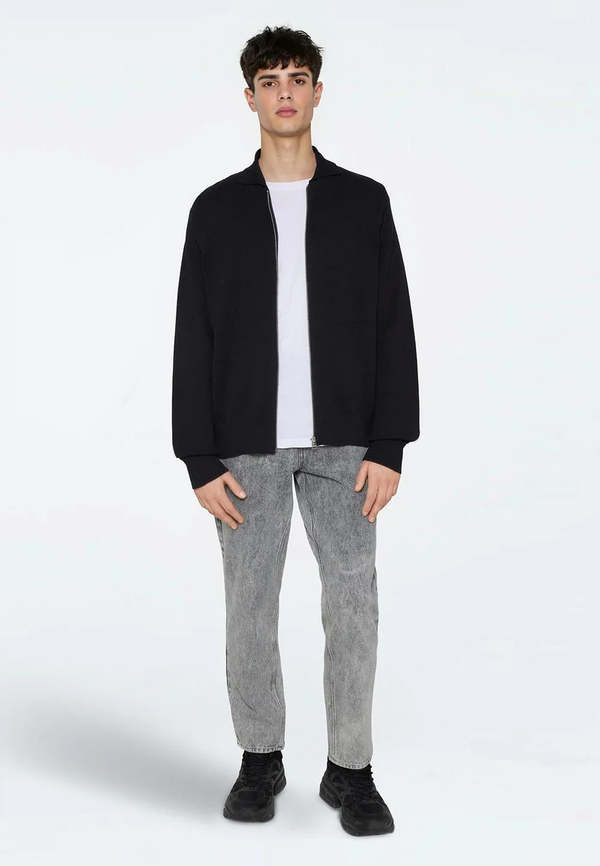 Minimum Keano Full Zip Sweater - Black