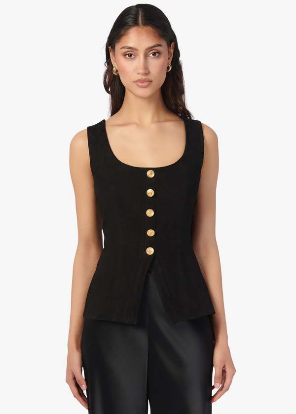 Cami NYC Nolan Suede Corset Top