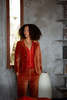 Erica Tanov Buddy Cotton Velvet Blazer - Cinnamon - Thumbnail 4