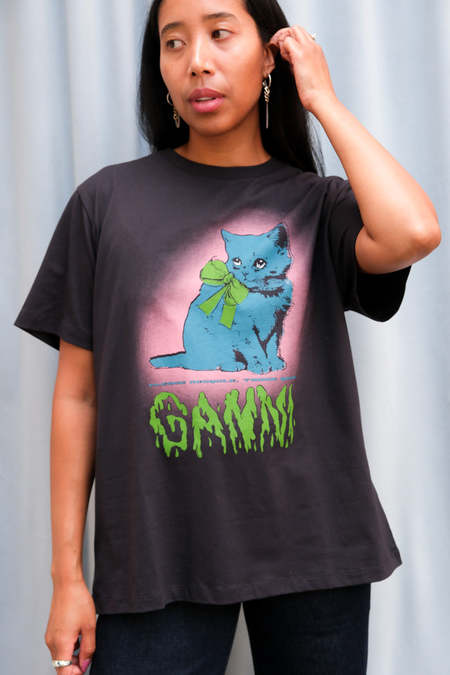 Ganni Light Stretch Jersey Ganni Fitted T-Shirt - Egret