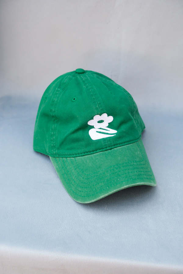 Pipe & Row Flower Hat - Kelly Green