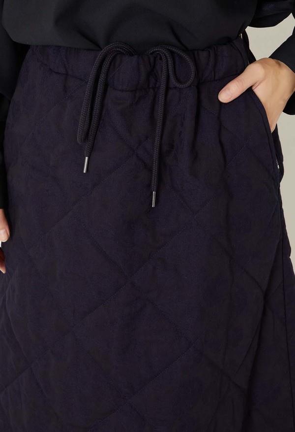 Blue Blue Japan Indigo Tsujigahana Quilted Skirt