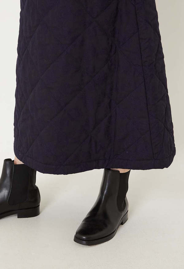 Blue Blue Japan Indigo Tsujigahana Quilted Skirt