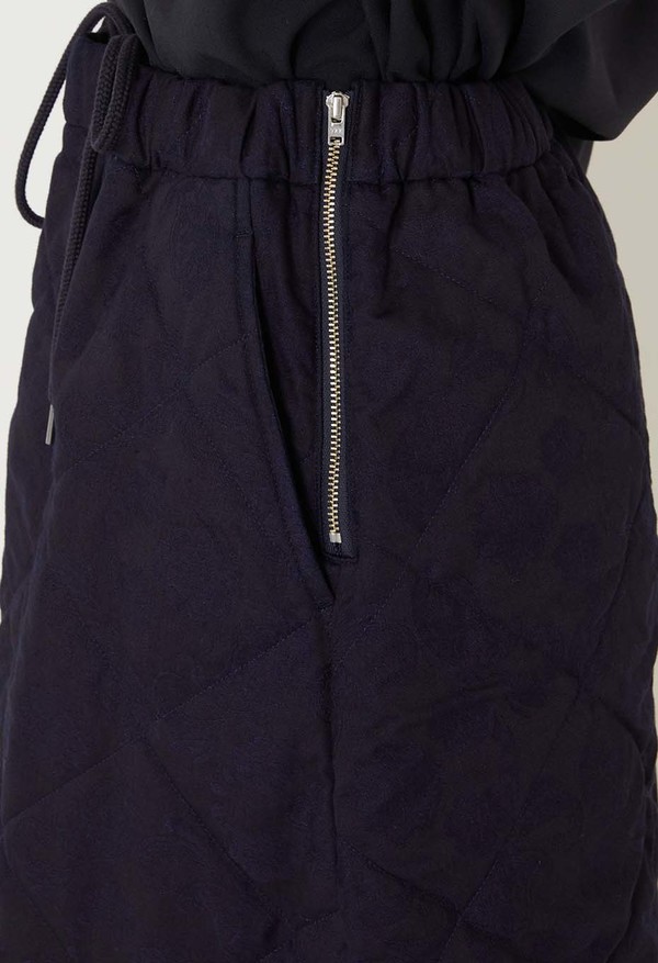 Blue Blue Japan Indigo Tsujigahana Quilted Skirt