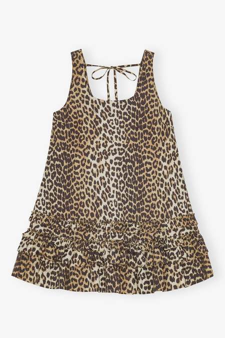 GANNI Mini Cotton Dress - Animalier | Garmentory