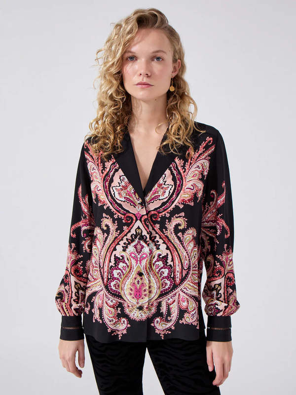 Hayley Menzies Patti Silk Shirt - Jimi Black