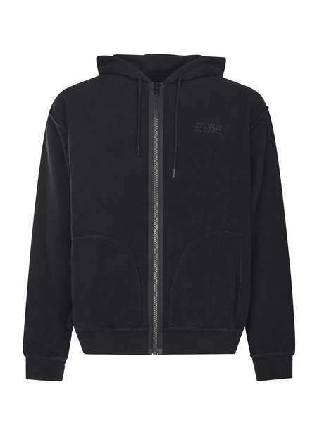 トップス Maison Margiela'1CON'Zip Hoodie Maison Margiela Black 1CON Zip-UP Hoodie Maison Margiela