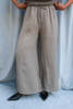 SHANI Baggy Wide Leg Linen Pants - Taupe - Thumbnail 1