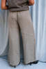 SHANI Baggy Wide Leg Linen Pants - Taupe - Thumbnail 2