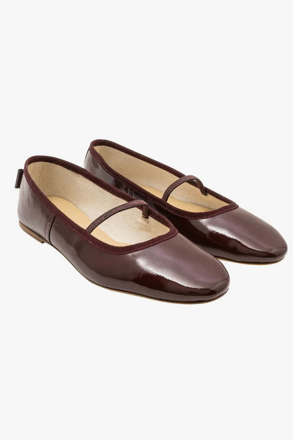 A.P.C. Swan Ballet Flats - Wine | Garmentory