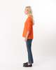 ELLIOTT LAUREN 3/4 Ruched Sleeve Tee - Orange - Thumbnail 3