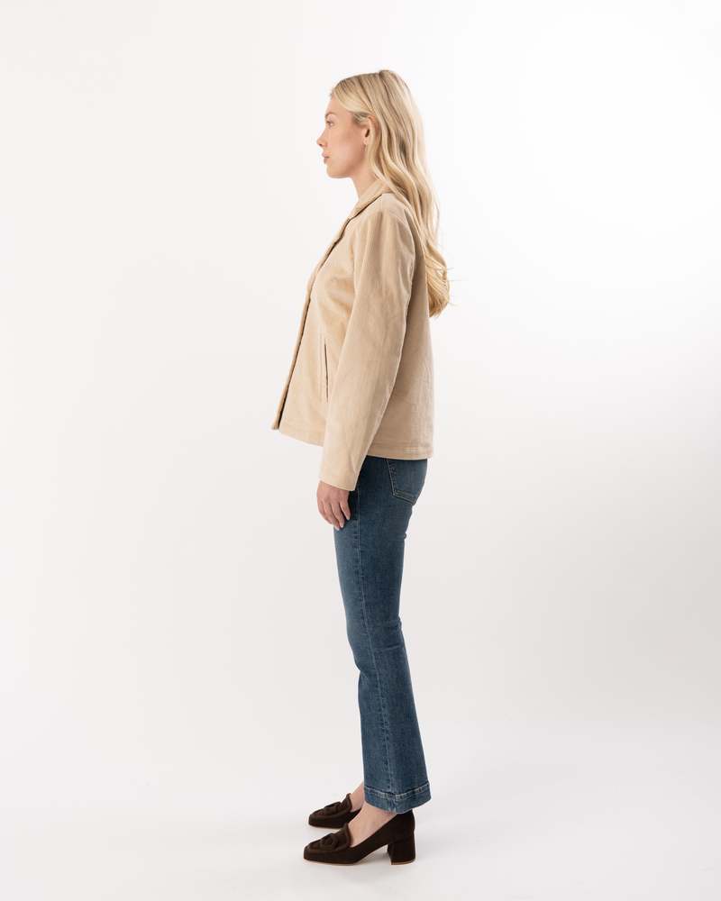 ELLIOTT LAUREN Corduroy Double-Breasted Blazer - Red