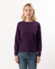 ELLIOTT LAUREN Embellished Sleeve Sweater - Eggplant - Thumbnail 1