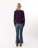 ELLIOTT LAUREN Embellished Sleeve Sweater - Eggplant - Thumbnail 4