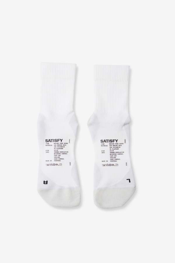 SATISFY RUNNING Merino Nylon Tube Socks - Off White