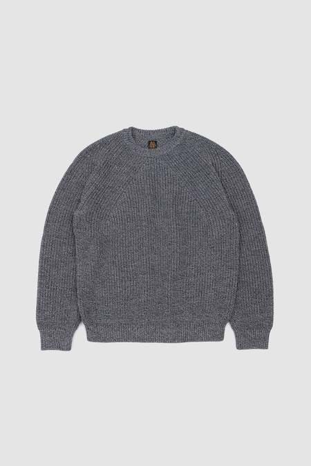 トップス BATONER SIGNATURE WOOL CREW NECK KNIT M Batoner Signature Crew Neck Navy