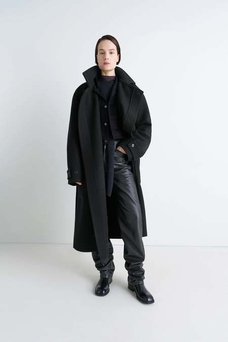 Lemaire Wrap Coat - Black | Garmentory