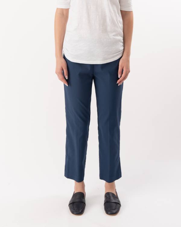ELLIOTT LAUREN Pull On Stretch Crop Pant - Marine