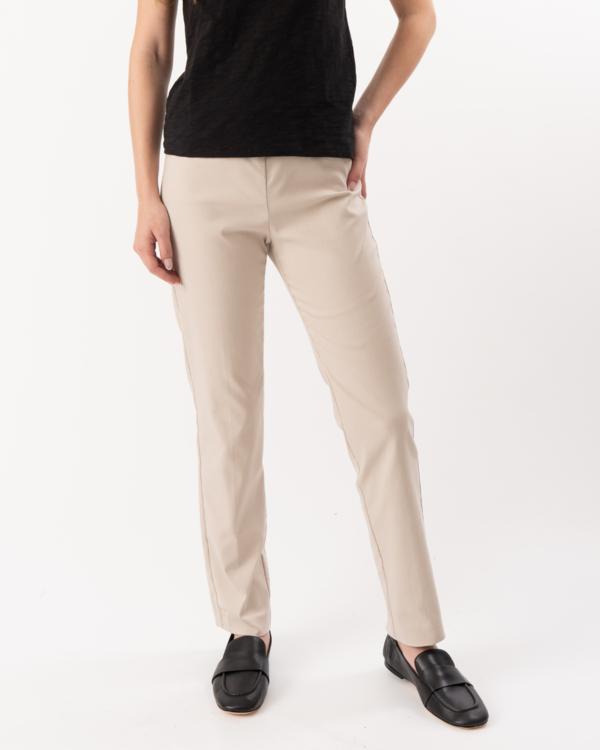 ELLIOTT LAUREN Straight Leg Pull On Pant - Khaki