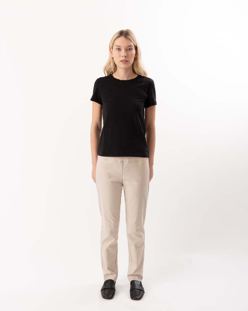 ELLIOTT LAUREN Straight Leg Pull On Pant - Khaki