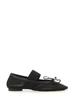 MM6 Maison Margiela Flat Shoes - Black - Thumbnail 1