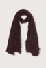 Faliero Sarti Alux Lurex Scarf - Chocolate - Thumbnail 1