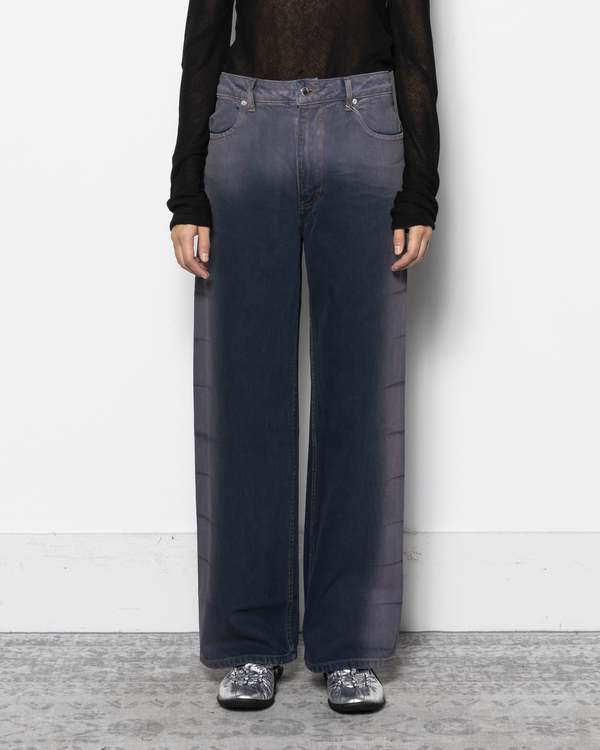 ECKHAUS LATTA Wide Leg Jeans in Wrinkle