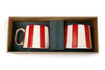 Casa Amarosa Red Stripe Coffee Cup Set of 4 - Thumbnail 6