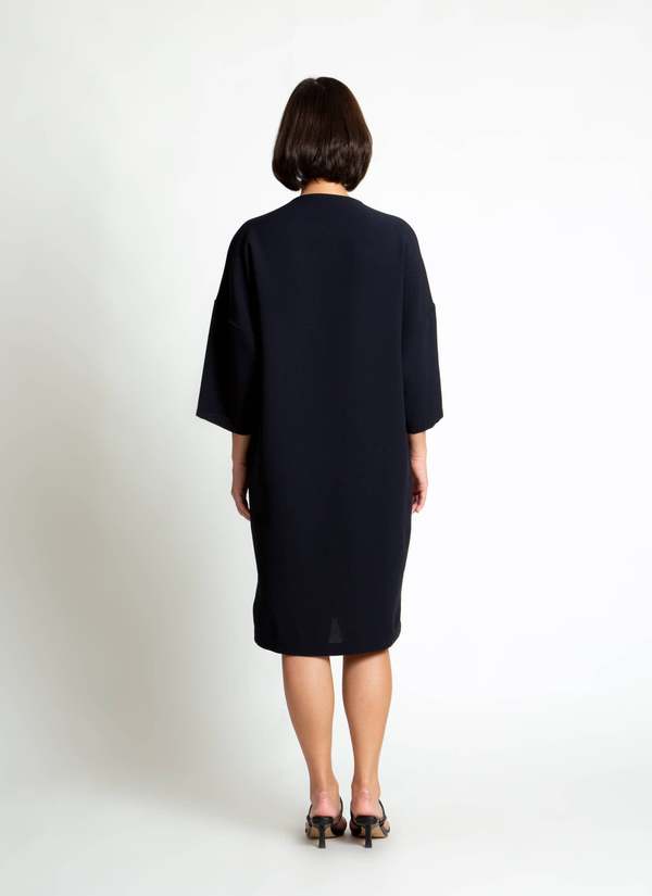 KAAREM Alluvial 3/4 Sleeve V Neck Pocket Dress