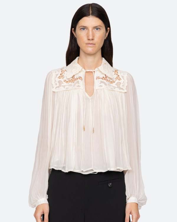 Sea NY Daphne Lace Long Sleeve Top