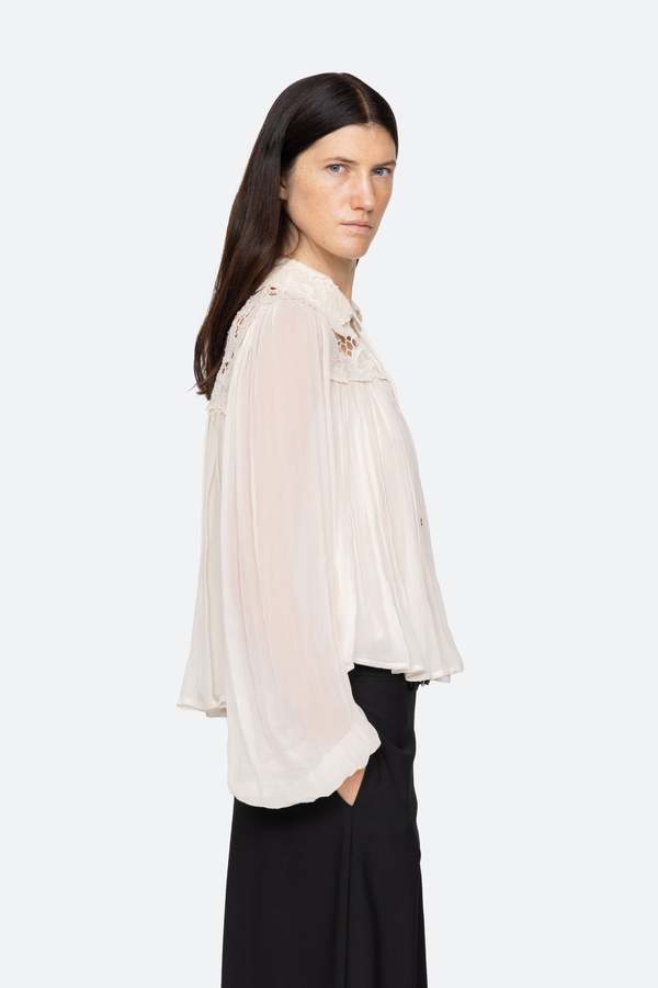 Sea NY Daphne Lace Long Sleeve Top