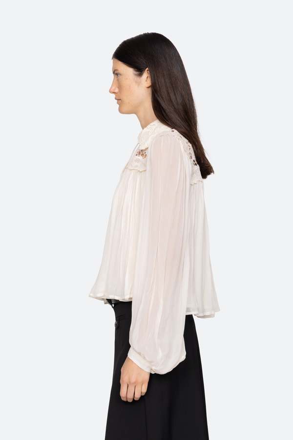 Sea NY Daphne Lace Long Sleeve Top