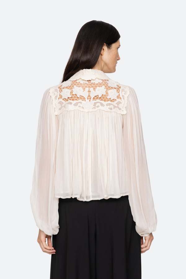 Sea NY Daphne Lace Long Sleeve Top