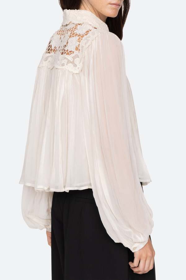 Sea NY Daphne Lace Long Sleeve Top