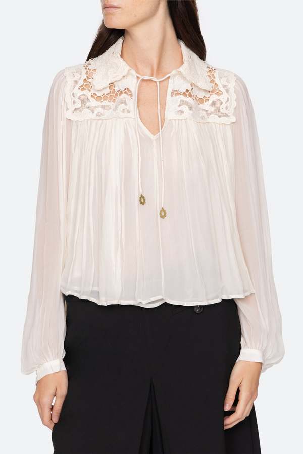 Sea NY Daphne Lace Long Sleeve Top