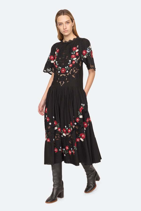 knee length dresses for ladies Sea | Edwina S/S Dress | M