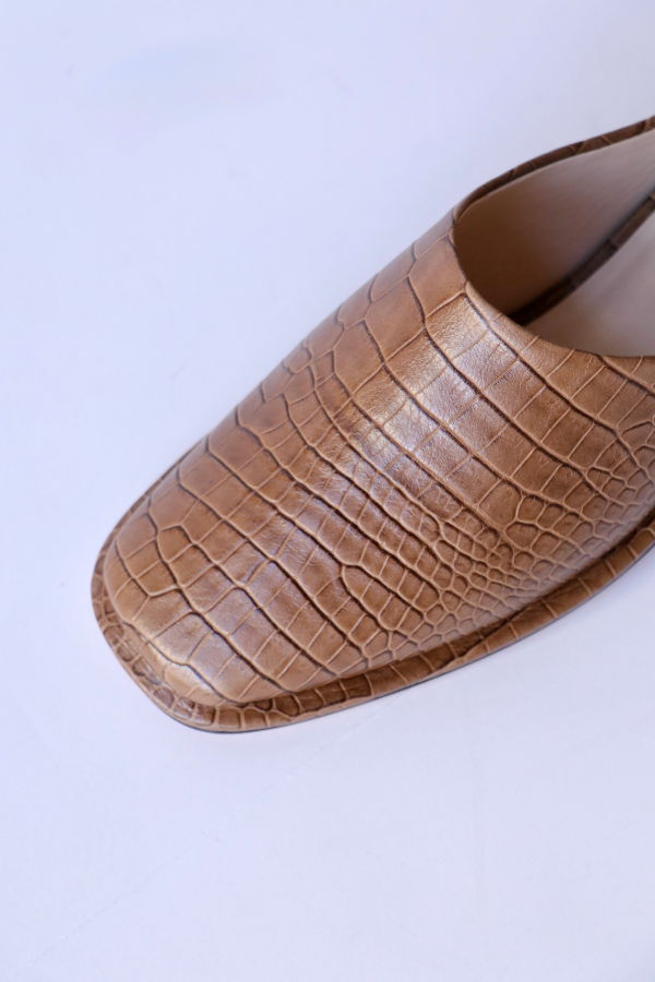 Lauren Manoogian Embossed Square Mule