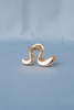 Pipe & Row Wavy Metal Claw Hair Claw - Gold - Thumbnail 1