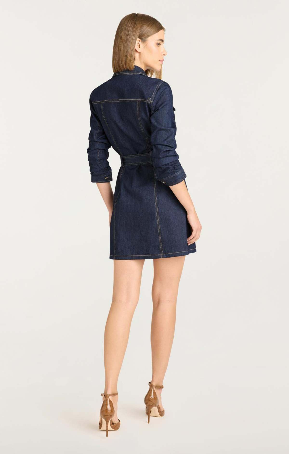 Cinq à Sept Fauna Dress Indigo Denim - Image 3 of 6