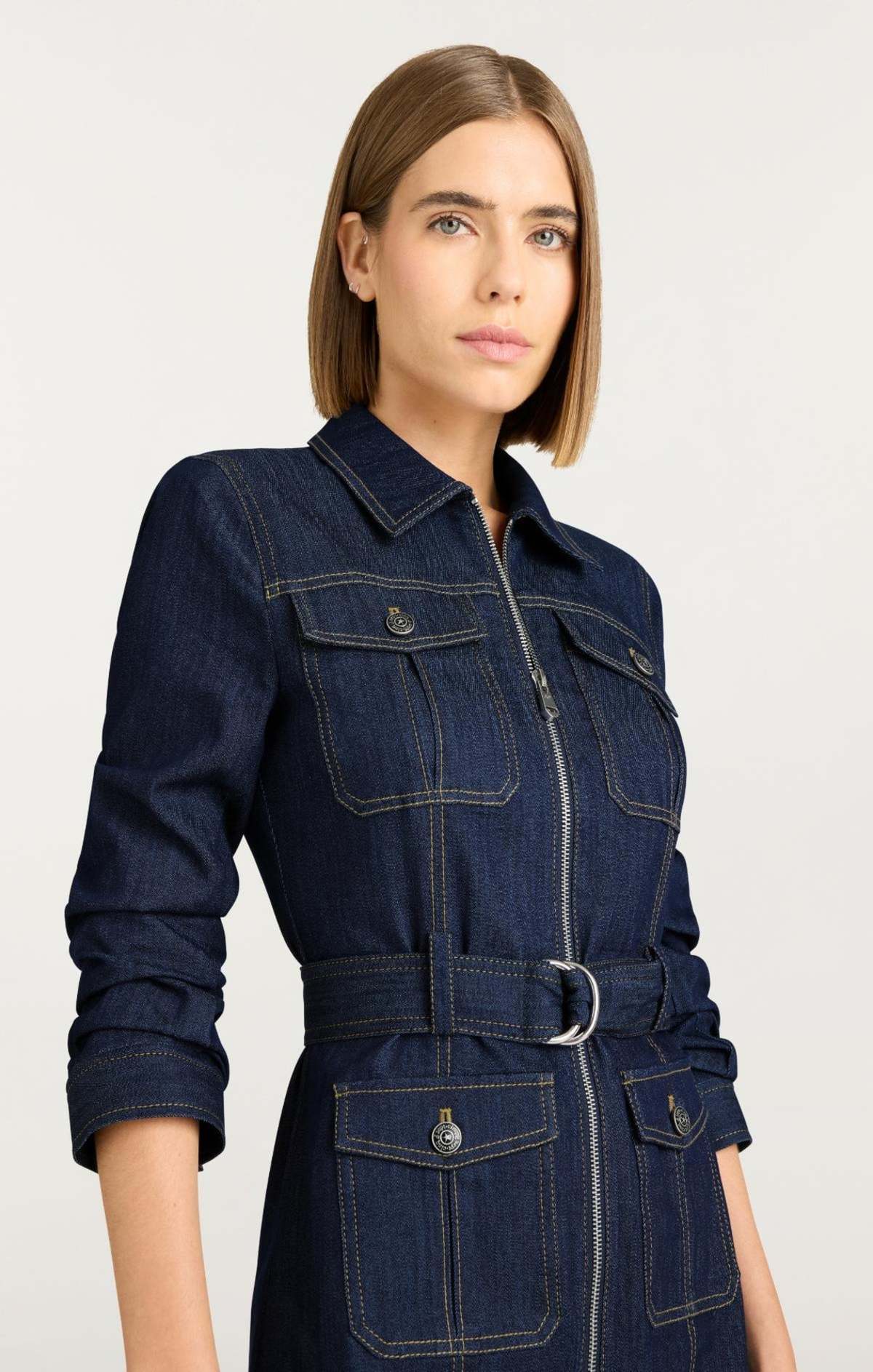 Cinq à Sept Fauna Dress Indigo Denim - Image 4 of 6