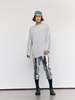 Edward Cuming Grey & White Stripe Floopy Arm Flex Long Tee - Thumbnail 5
