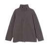 Zip Mock Neck Graphite 12oz Cotton Fleece - Thumbnail 1